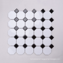 Popular in South Africa Mosaic Bathroom Floor Tile Black White